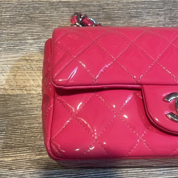 Chanel Pink Mini Flap patent  Crossbody Bag - Picture 15 of 17